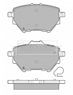 BORG & BECK Комплект тормозных колодок, дисковый тормоз BBP2452